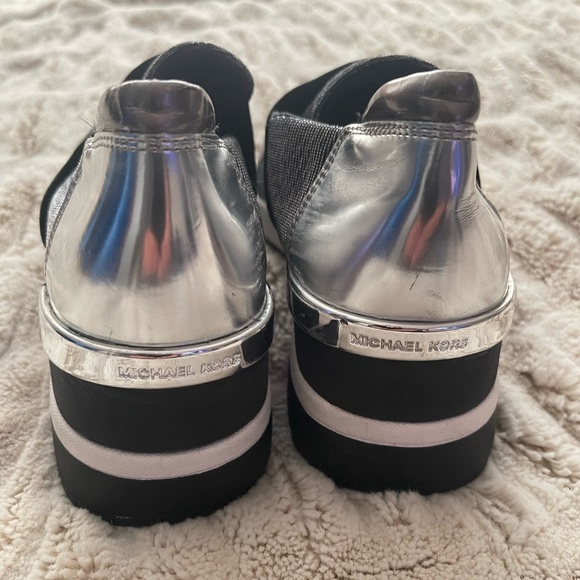 MICHAEL Michael Kors Felix Slip-On Wedge Trainers. - Picture 3 of 13